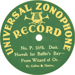 1903 Zonophone Record Label